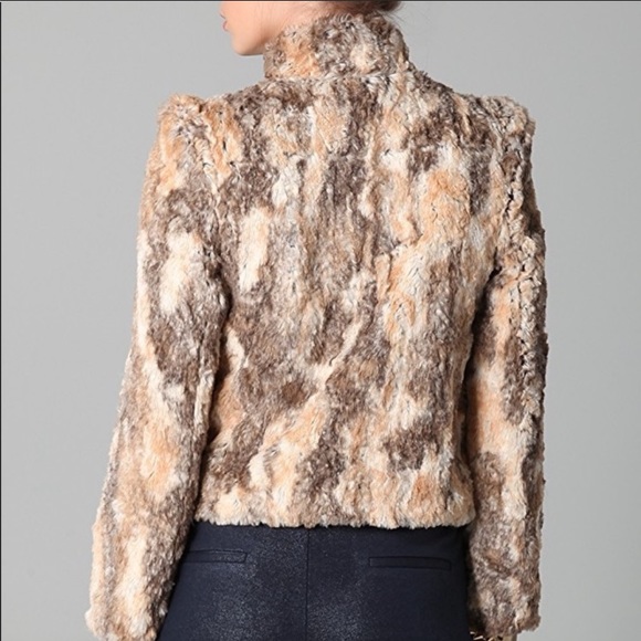 Alice + Olivia Faux Fur Cropped Jacket - Picture 2 of 8